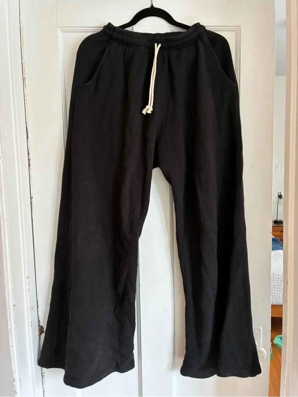 Big Bud Press Black Wide-Leg Pants with Big Butt Lettering